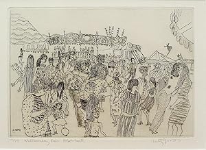 Whitmonday Fair, Blackheath. No.2 Etching by Anthony Gross