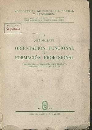 ORIENTACION FUNCIONAL Y FORMACION PROFESIONAL.