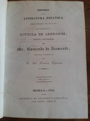 Image du vendeur pour HISTORIA DE LA LITERATURA ESPAOLA DESDE MEDIADOS DEL SIGLO XII HASTA NUESTROS DAS, dividida en lecciones mis en vente par Librera Pramo