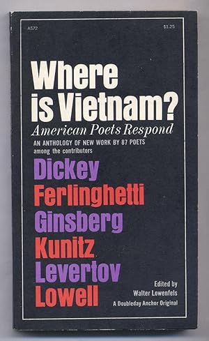 Imagen del vendedor de Where is Vietnam?: American Poets Respond a la venta por Between the Covers-Rare Books, Inc. ABAA