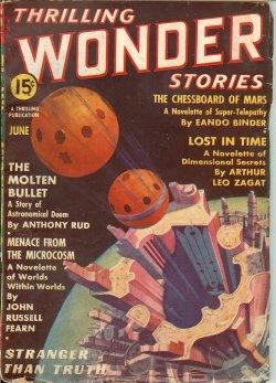 Image du vendeur pour THRILLING WONDER Stories: June 1937 mis en vente par Books from the Crypt