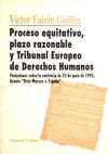 Imagen del vendedor de PROCESO EQUITATIVO, PLAZO RAZONABLE Y TRIBUNAL EUROPEO DE DERECHOSHUMANOS. a la venta por AG Library