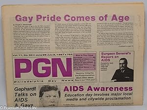 PGN: Philadelphia Gay News; vol. 11, #34, June 26-July 2, 1987; AIDS Awareness & Gay pride comes ...