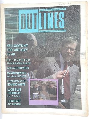 Bild des Verkufers fr OUTlines: the voice of the gay and lesbian community; [originally Chicago Outlines] vol. 1, #38, May, 1988: Kellog's Hit for 'Anti-Gay' TV Ad [cover story] zum Verkauf von Bolerium Books Inc.