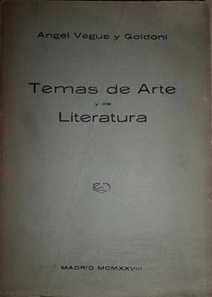 Imagen del vendedor de Temas de Arte y de Literatura. a la venta por Librera Anticuaria Antonio Mateos
