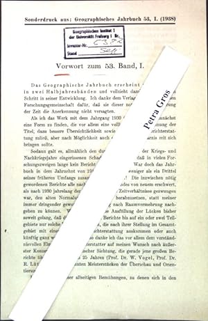 Bild des Verkufers fr Vorwort zum Geographischen Jahrbuch 53, I.; zum Verkauf von books4less (Versandantiquariat Petra Gros GmbH & Co. KG)