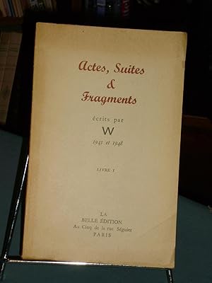 Actes,suites & Fragments