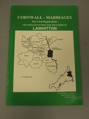 Cornwall Marriages: Index of Entries for the Parish of Lawhitton