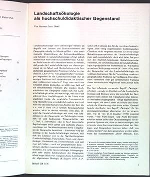 Seller image for Landschaftskologie als hochschuldidaktischer Gegenstand / Landschaftskologische Untersuchungen. for sale by books4less (Versandantiquariat Petra Gros GmbH & Co. KG)