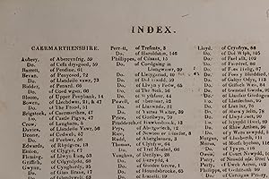 Index [ to the Pedigrees of Caermarthenshire. Cardiganshire and Pembrokeshire [.] from the ms of ...