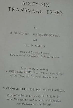 Image du vendeur pour Sixty-six Transvaal Trees mis en vente par Chapter 1
