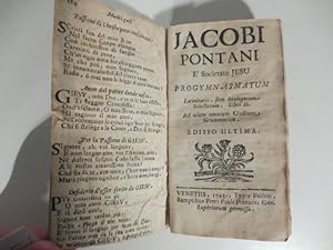 Jacobi Pontani e Societate Jesu progymnasmatum latinitatis, sive dialogorum selectorum. Libri II....