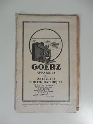 Goerz appareils et objectifs photographiques + Prix Courant pour la liste des appareils