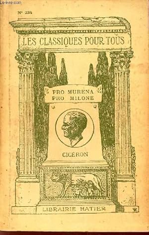 Bild des Verkufers fr PRO MURENA PRO MILONE (In extenso) - Extrait des Latins. zum Verkauf von Le-Livre