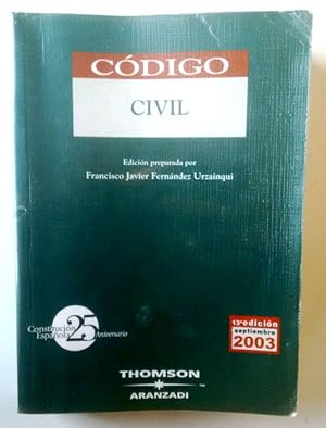 Image du vendeur pour Cdigo civil mis en vente par Librera Salvalibros Express