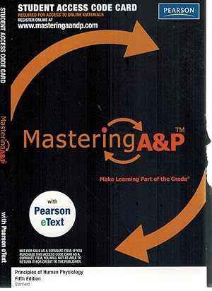 Imagen del vendedor de MasteringA&P with Pearson Etext -- Valuepack Access Card -- for Principles of Human Physiology a la venta por Books on the Boulevard