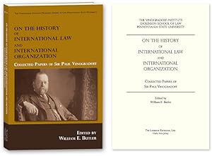 Imagen del vendedor de On the History of International Law and International Organization. a la venta por The Lawbook Exchange, Ltd., ABAA  ILAB