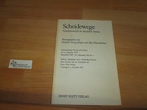 Bild des Verkufers fr Scheidewege : Inhaltsverzeichnis der Jahrgnge 1 bis 5 (1971 bis 1975) zum Verkauf von Antiquariat im Kaiserviertel | Wimbauer Buchversand