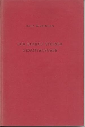 Seller image for Zur Rudolf Steiner Gesamtausgabe for sale by Versandantiquariat Sylvia Laue