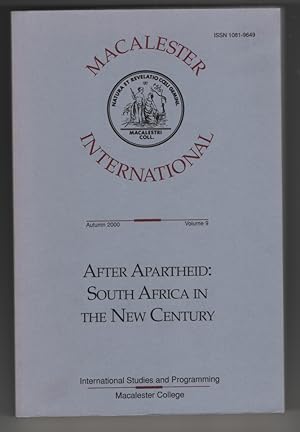 Bild des Verkufers fr After Apartheid: South Africa in the New Century (MACALESTER INTERNATIONAL, VOL. 9: zum Verkauf von Sweet Beagle Books