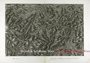 Seller image for Umgebung von Puchberg und Stixenstein im V.U.W.W." - Aus: Perspectiv-Karte des Erzherzogthums Oesterreich unter der Enns. Section XLIV. for sale by Antiquariat MEINDL & SULZMANN OG