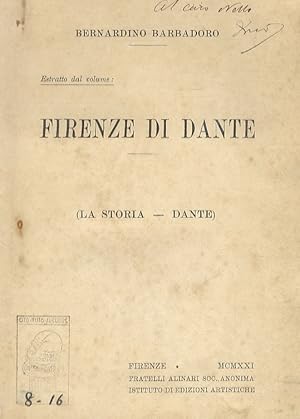 Bild des Verkufers fr Estratto dal volume: Firenze di Dante. (La storia - Dante). zum Verkauf von Libreria Oreste Gozzini snc