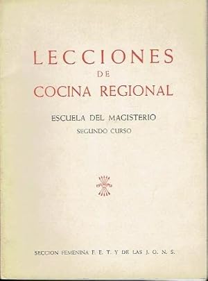 Image du vendeur pour Lecciones de cocina regional. Escuela de Magisterio. Segundo curso mis en vente par LIBRERA LAS HOJAS