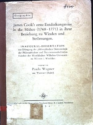 Seller image for James Cook's erste Entdeckungsreise in die Sdsee (1768-1771) in ihrer Beziehung zu Winden und Strmungen. Inaugural-Dissertation Mnster for sale by books4less (Versandantiquariat Petra Gros GmbH & Co. KG)