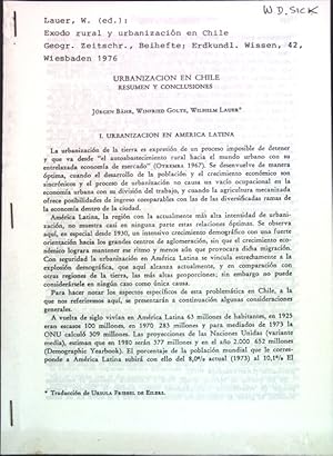 Seller image for Urbanizacion en Chile: resumen y conclusiones. for sale by books4less (Versandantiquariat Petra Gros GmbH & Co. KG)