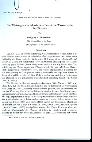 Seller image for Die Wirkungsweise etherischer le auf die Wasserabgabe der Pflanzen for sale by Clivia Mueller