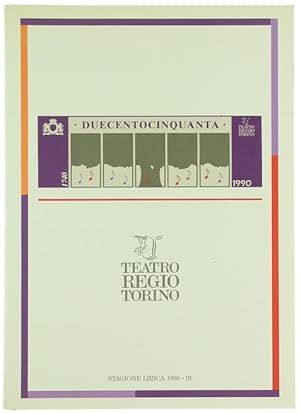 TEATRO REGIO TORINO. Stagione Lirica 1990-91. Don Carlos, La Regina di Saba, Spettacolo di ballet...