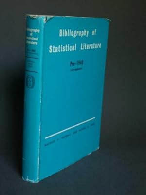 Image du vendeur pour Bibliography of Statistical Literature pre-1940 with supplements to the volumes for 1940-49 and 1950-59 mis en vente par Bookworks [MWABA, IOBA]