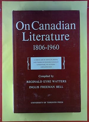 Seller image for On Canadian Literture, 1806 - 1960. for sale by biblion2