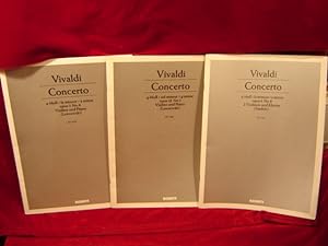 Konvolut v. 3 Heften. 1) Antonio Vivaldi: Concerto. Opus 3 No. 6, RV 356. a-Moll / la mineur / a ...