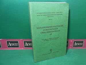 Naturwissenschaftliche Forschungen über Siebenbürgen. Band 3: Beiträge zur Pflanzengeographie des...