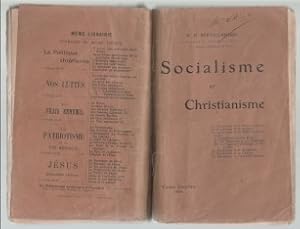 Socialisme et Christianisme. A. D. Sertillanges Professeur de Philosophie Morale à l Institut cat...