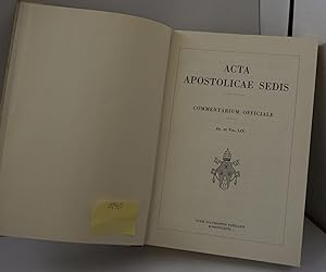 Bild des Verkufers fr Acta Apostolicae Sedis 1967 Band 1. Commentarium Officiale. zum Verkauf von AphorismA gGmbH