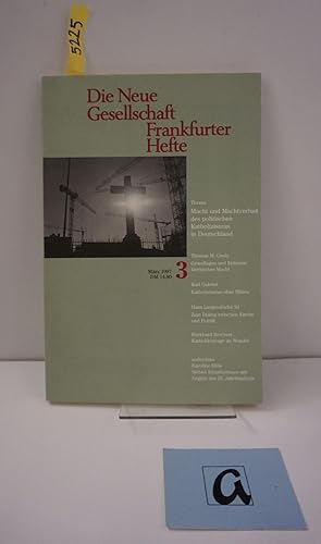 Imagen del vendedor de Die Neue Gesellschaft Frankfurter Hefte. Mrz (3) 1997. Macht und Machtverlust des politischen Katholiismus in Deutschland. Zeitschrift. a la venta por AphorismA gGmbH