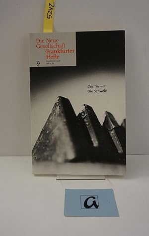 Immagine del venditore per Die Neue Gesellschaft. Frankfurter Hefte. September (9) 1998. Die Schweiz. Zeitschrift. venduto da AphorismA gGmbH