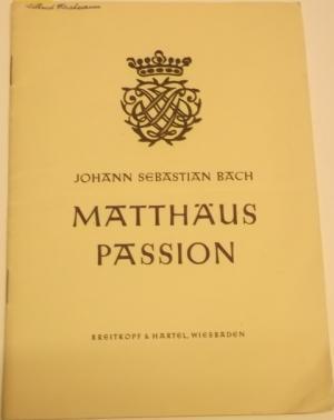 Seller image for Passionsmusik. Nach dem Evangelisten Matthus. for sale by AphorismA gGmbH