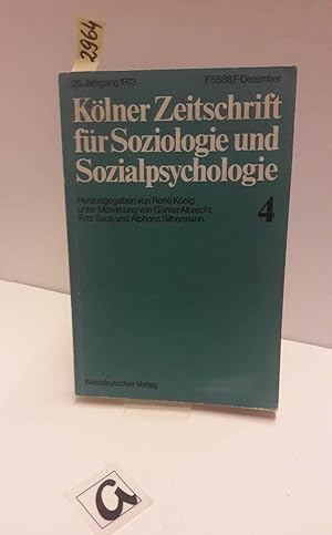 Bild des Verkufers fr Klner Zeitschrift fr Soziologie und Sozialpsychologie. zum Verkauf von AphorismA gGmbH