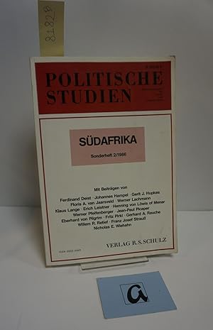 Bild des Verkufers fr Sdafrika. Sonderheit 2/1986. zum Verkauf von AphorismA gGmbH