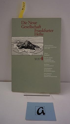 Imagen del vendedor de Die Neue Gesellschaft Frankfurter Hefte. April (4), 1995. Ruland. Zeitschrift. a la venta por AphorismA gGmbH