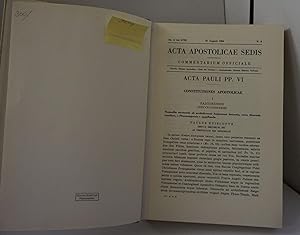 Bild des Verkufers fr Acta Apostolicae Sedis 1966 Band 2. Commentarium Officiale. zum Verkauf von AphorismA gGmbH