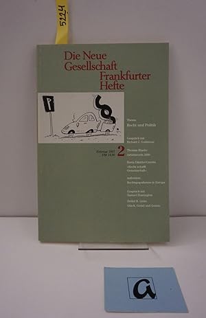 Image du vendeur pour Die Neue Gesellschaft Frankfurter Hefte. Februar (2) 1997. Recht und Politik. Zeitschrift. mis en vente par AphorismA gGmbH