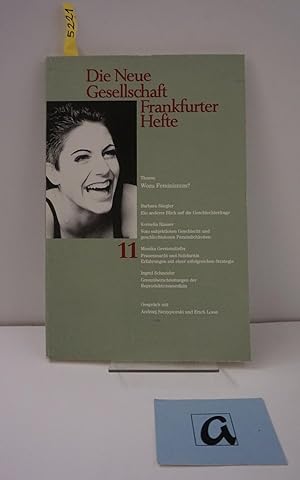 Bild des Verkufers fr Die Neue Gesellschaft Frankfurter Hefte. November (11), 1996. Wozu Feminismus?. Zeitschrift. zum Verkauf von AphorismA gGmbH