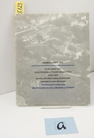 Seller image for Denkschrift 1996 zur Lage des Deutschen Literaturarchivs und des Schiller-Nationalmuseums Marbach am Neckar. for sale by AphorismA gGmbH