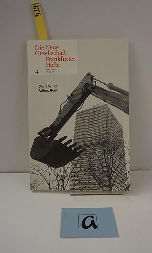 Imagen del vendedor de Die Neue Gesellschaft. Frankfurter Hefte. Mrz (3) 1999. Adieu, Bonn. Zeitschrift. a la venta por AphorismA gGmbH