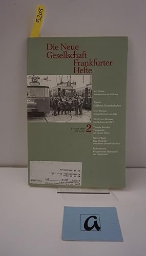 Imagen del vendedor de Die Neue Gesellschaft Frankfurter Hefte. Februar (2), 1995. Gelhmte Gewerkschaften. Zeitschrift. a la venta por AphorismA gGmbH