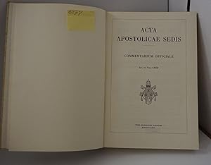 Bild des Verkufers fr Acta Apostolicae Sedis 1966 Band 1. Commentarium Officiale. zum Verkauf von AphorismA gGmbH